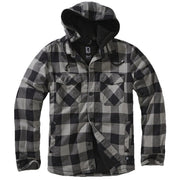 Chaqueta LUMBER con forro de pelo y capucha, gris y negra