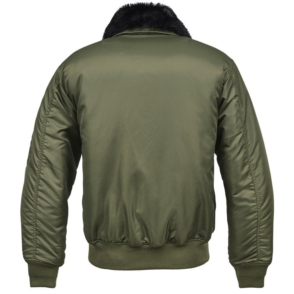 Chaqueta MA2 verde con cuello desmontable