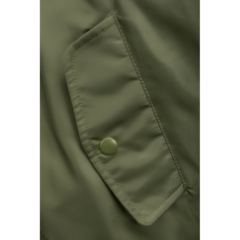 Chaqueta MA2 verde con cuello desmontable