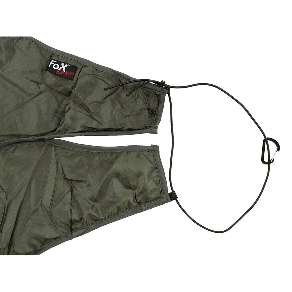 Manta aislante underquilt verde para hamaca con mosquetones y bolsa de compresión