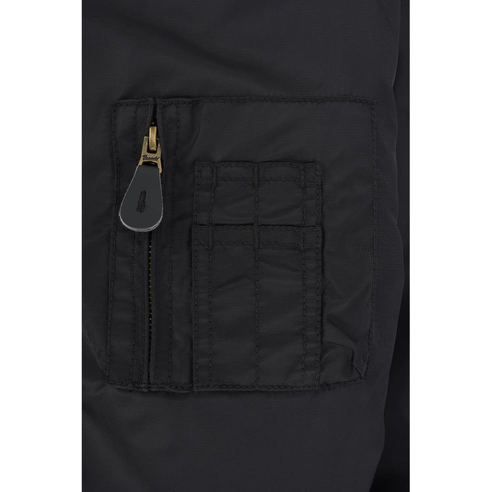 Chaqueta piloto CWU acolchada con capucha negra 3188-2