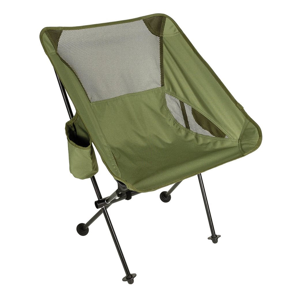 Silla ULTRALIGHT plegable verde con bolsa de transporte