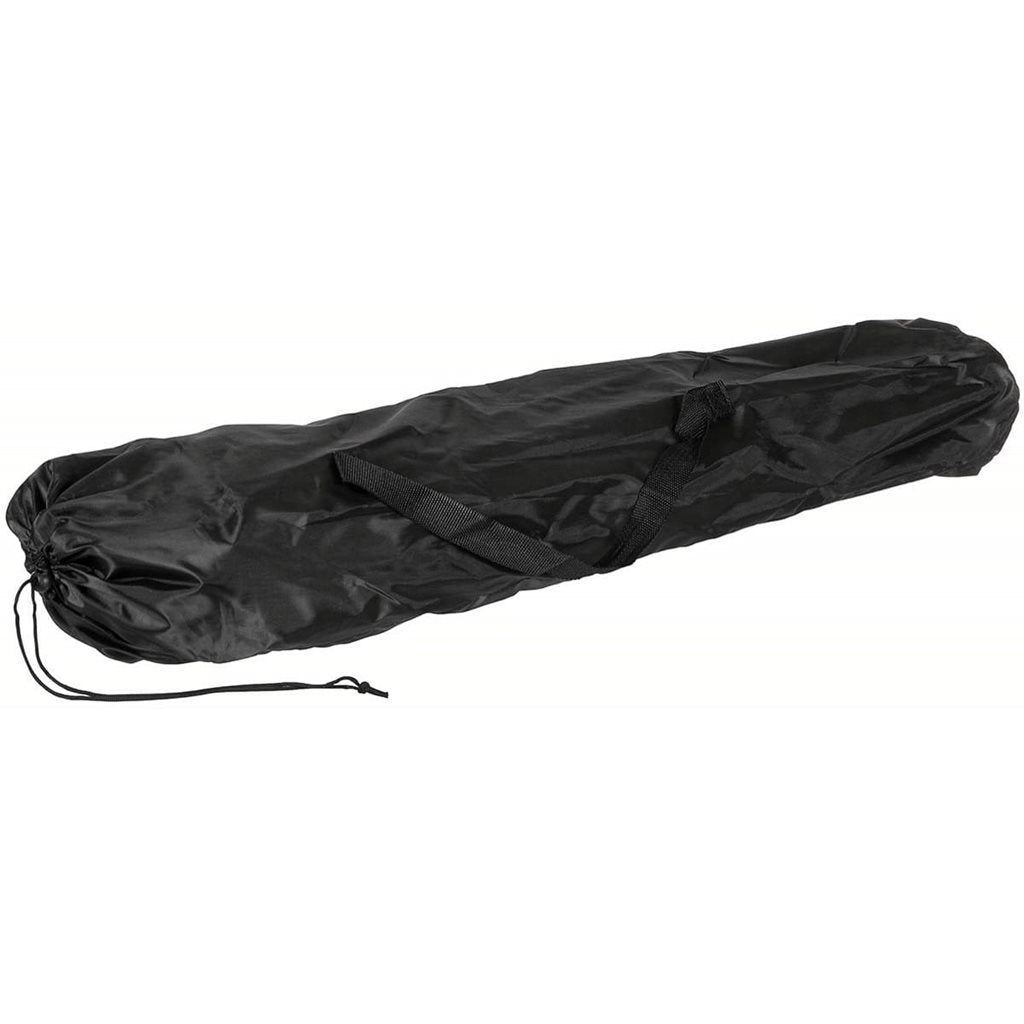 Sillón plegable DELUX negro con reposacabezas acolchado e incluye bolsa de transporte