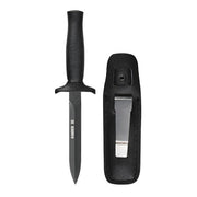 Daga Raider III negra con hoja mate y funda con clip