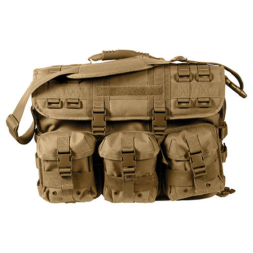 Bolsa MOLLE cruzada COYOTE para portátil con panel VELCRO, tirante acolchado y asa de transporte