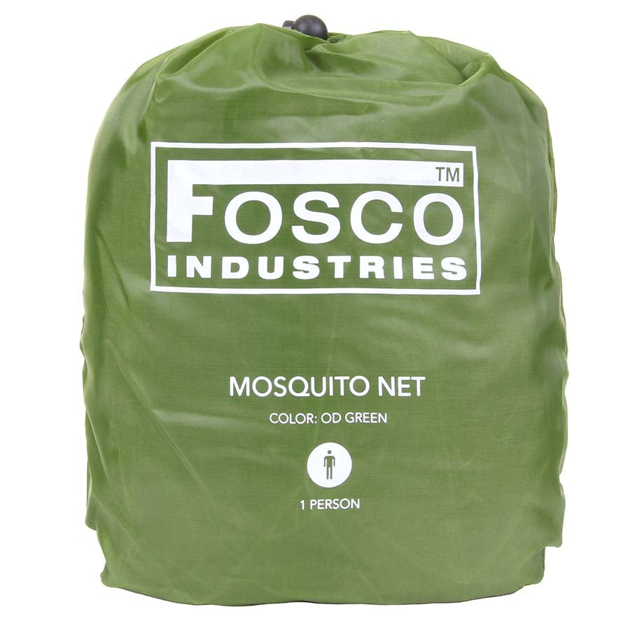 Mosquitera colgante verde para cama individual con anillo metálico
