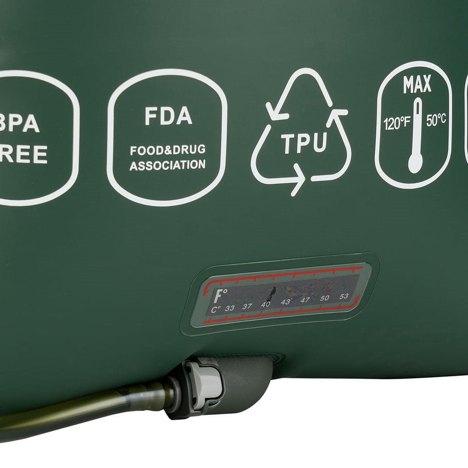 Ducha solar PREMIUM 15 litros TPU verde