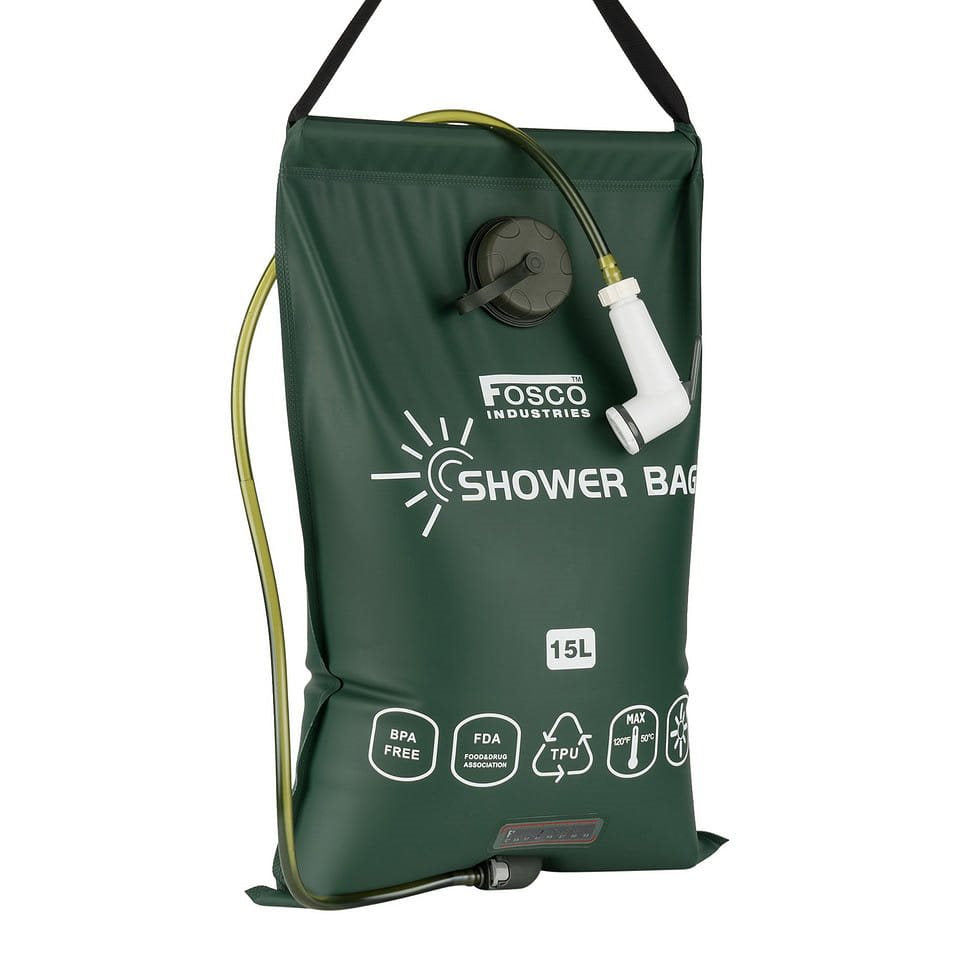 Ducha solar PREMIUM 15 litros TPU verde