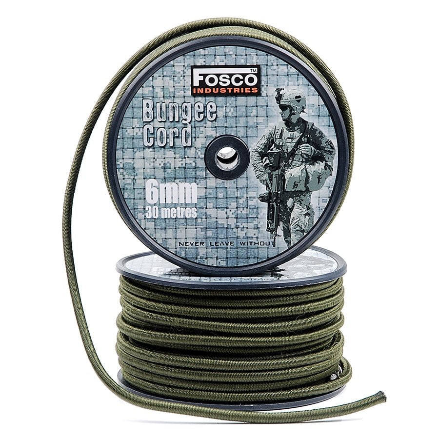 Cuerda elástica BUNGEE ø 6 mm 30 m núcleo 100% goma