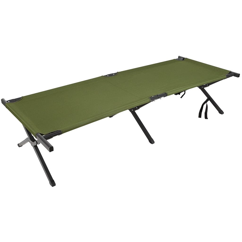 Catre de aluminio estilo estadounidense 200x65x40 cm alargado verde
