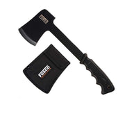 Hacha Forester negra con mango de goma antideslizante y funda para cinturón