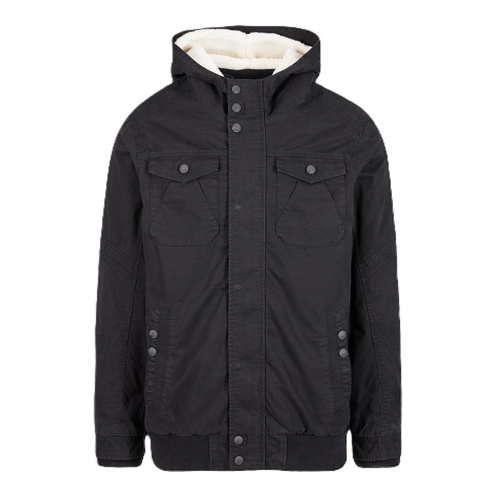 Chaqueta MEADOW acolchada negra con forro de borrego artificial