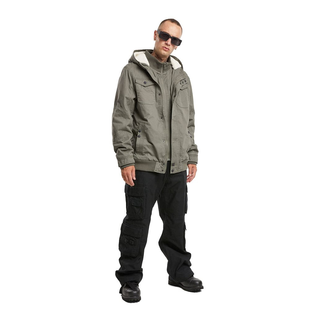 Chaqueta MEADOW acolchada verde con forro de borrego sintético