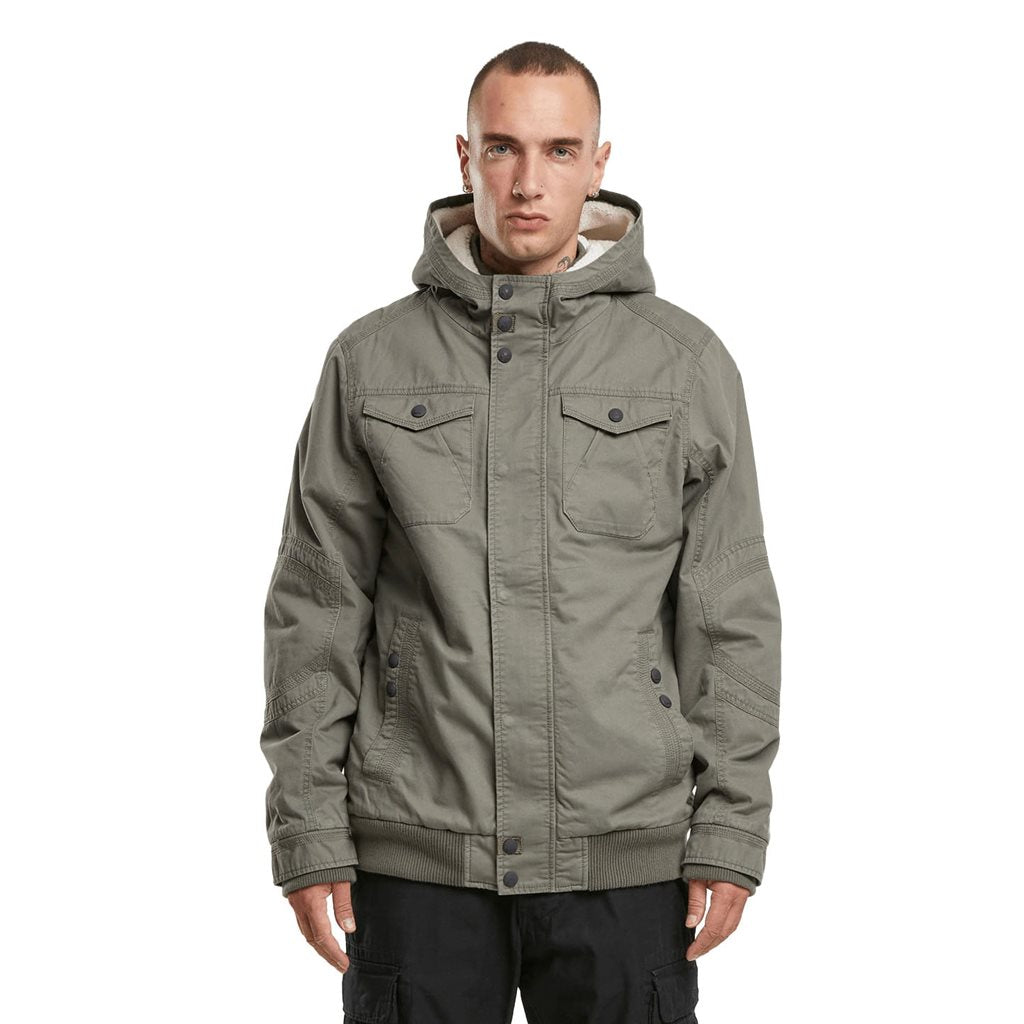 Chaqueta MEADOW acolchada verde con forro de borrego sintético