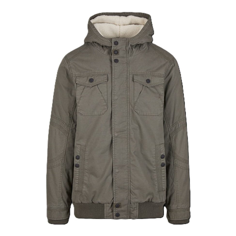 Chaqueta MEADOW acolchada verde con forro de borrego sintético