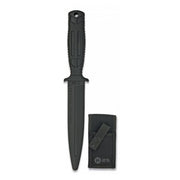 Cuchillo de entrenamiento K25 de goma negro con funda de nylon