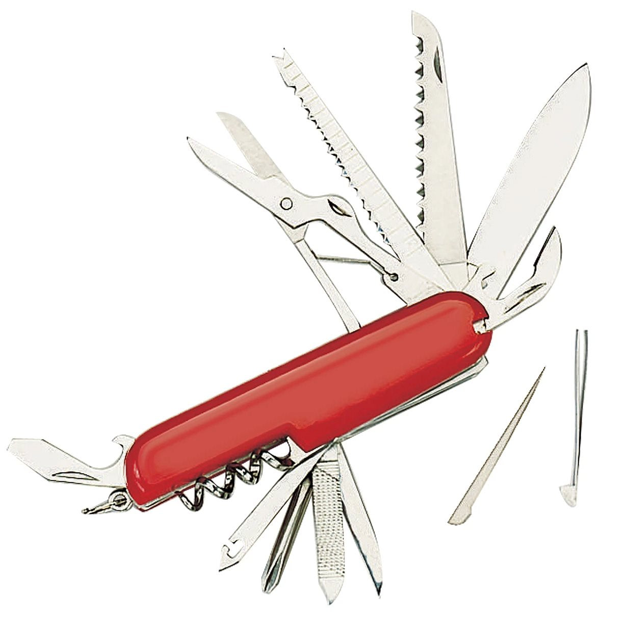 Navaja Red Swiss cerrada con 14 funciones, vista del producto