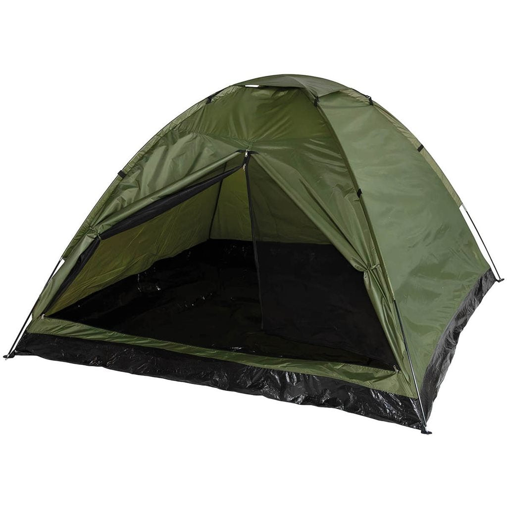 Tienda Monodom para 3 personas verde, 210x210x130 cm, con mosquitera y funda de transporte