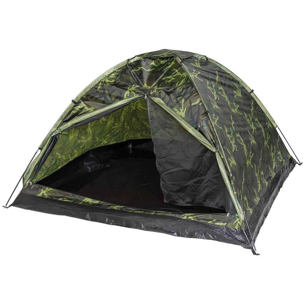 Tienda Monodom para 3 personas verde, 210x210x130 cm, con mosquitera y funda de transporte