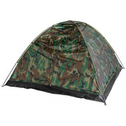 Tienda MONODOM para 3 personas 210 x 210 x 130 cm patrón Woodland, con mosquitera