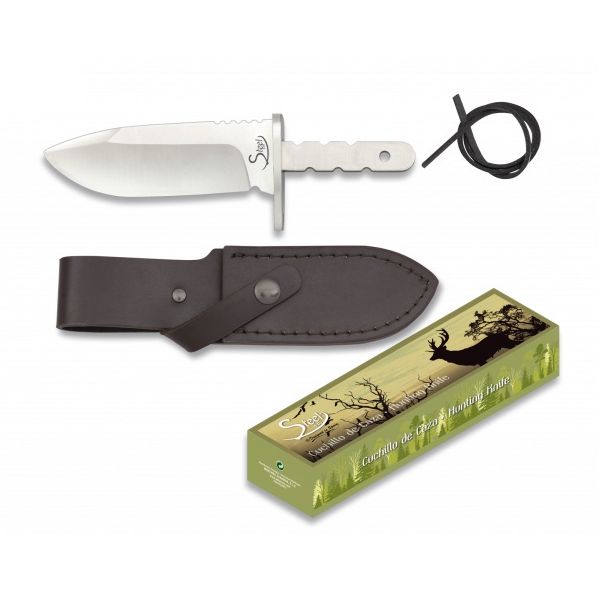 Cuchillo 32129 polotovar con hoja fija de 9 cm y funda