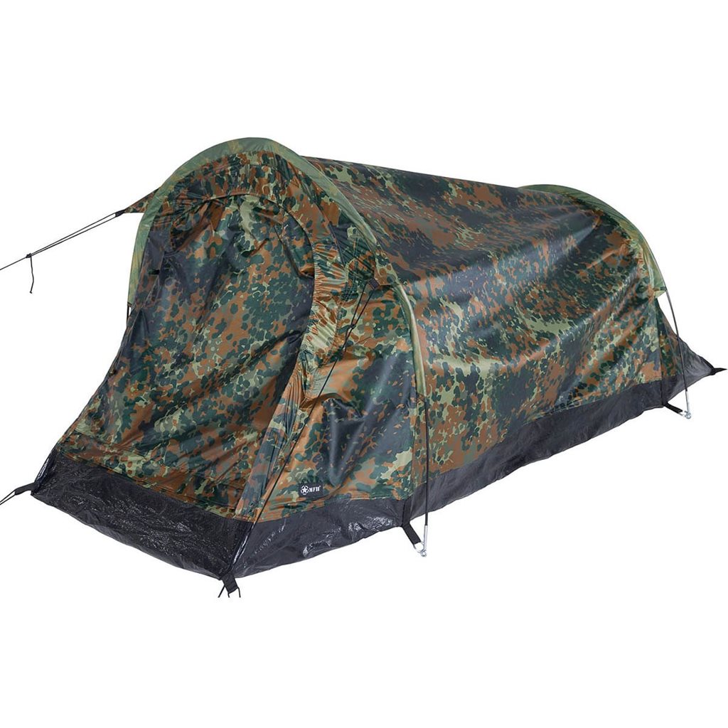 Tienda túnel HOCHSTEIN para 2 personas en camuflaje Flecktarn