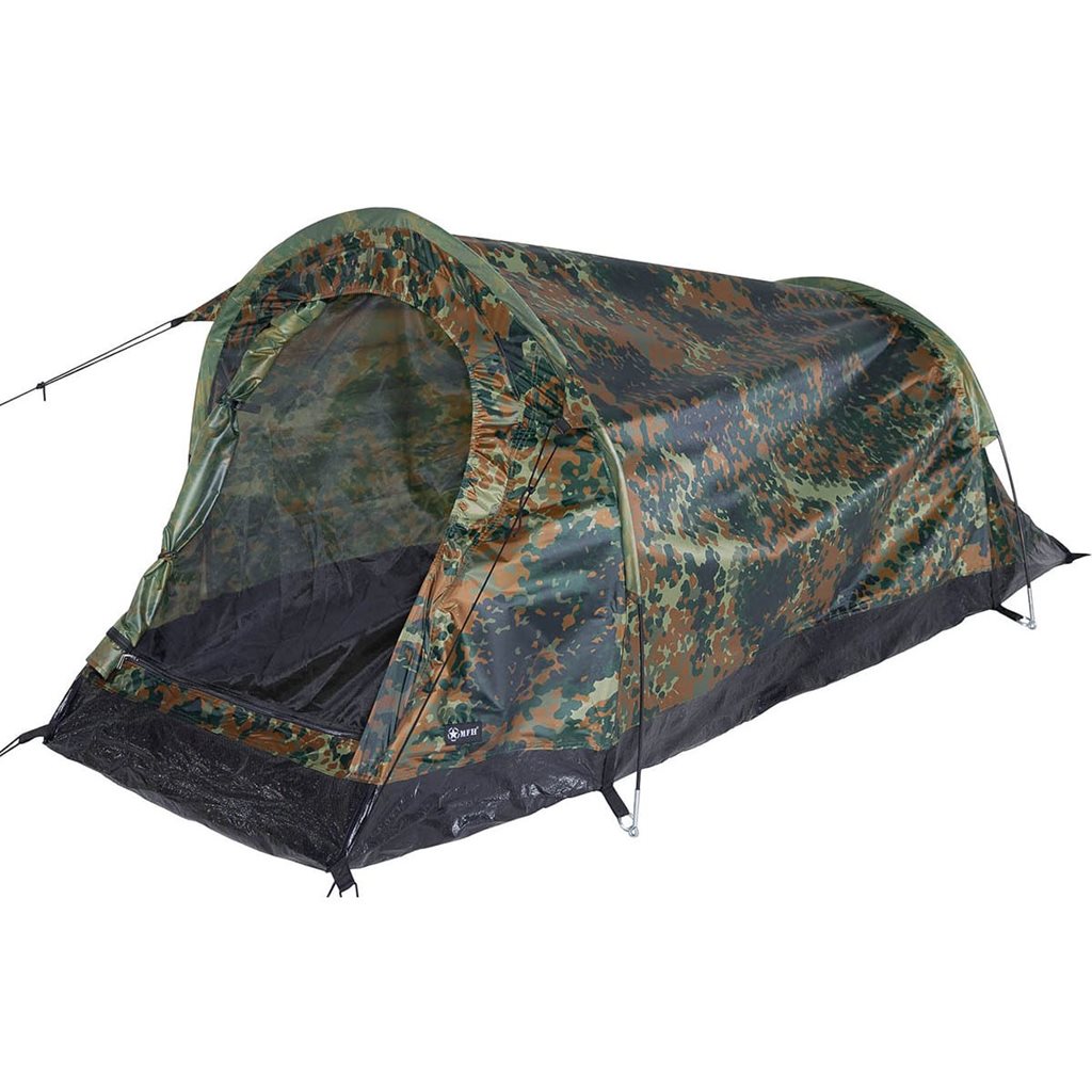 Tienda túnel HOCHSTEIN para 2 personas en camuflaje Flecktarn