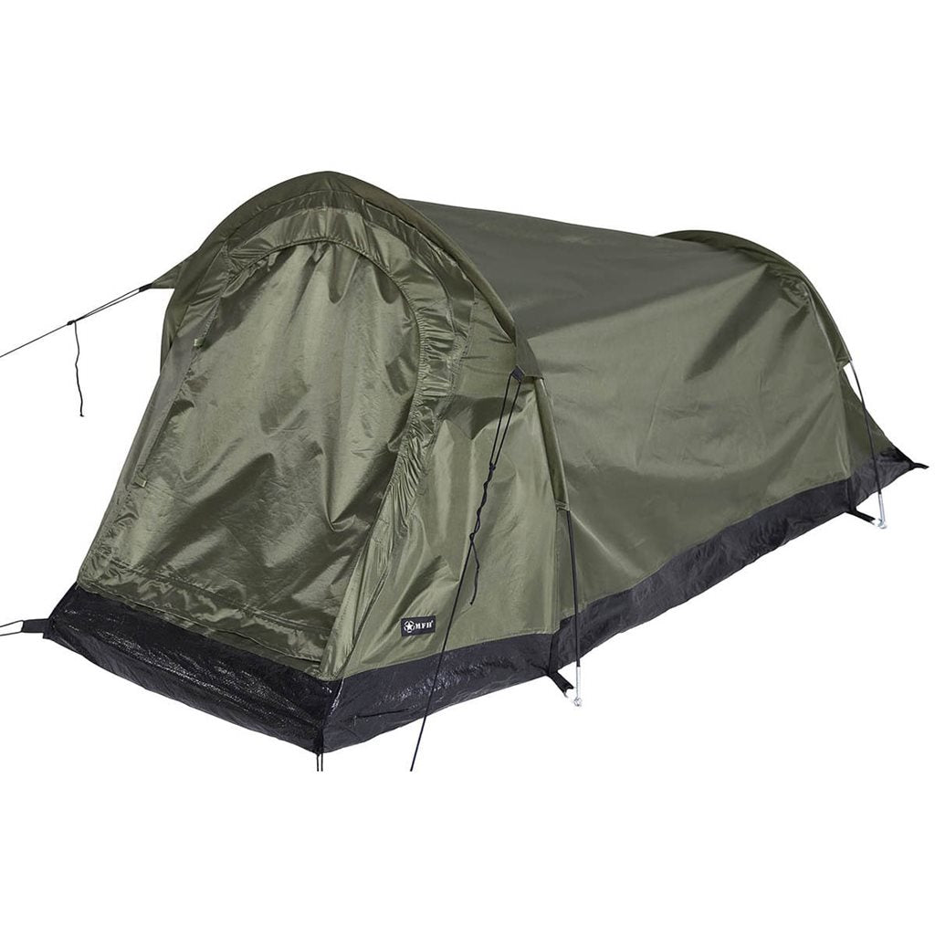 Tienda túnel Schwarzenberg verde con mosquitera y bolsa de transporte