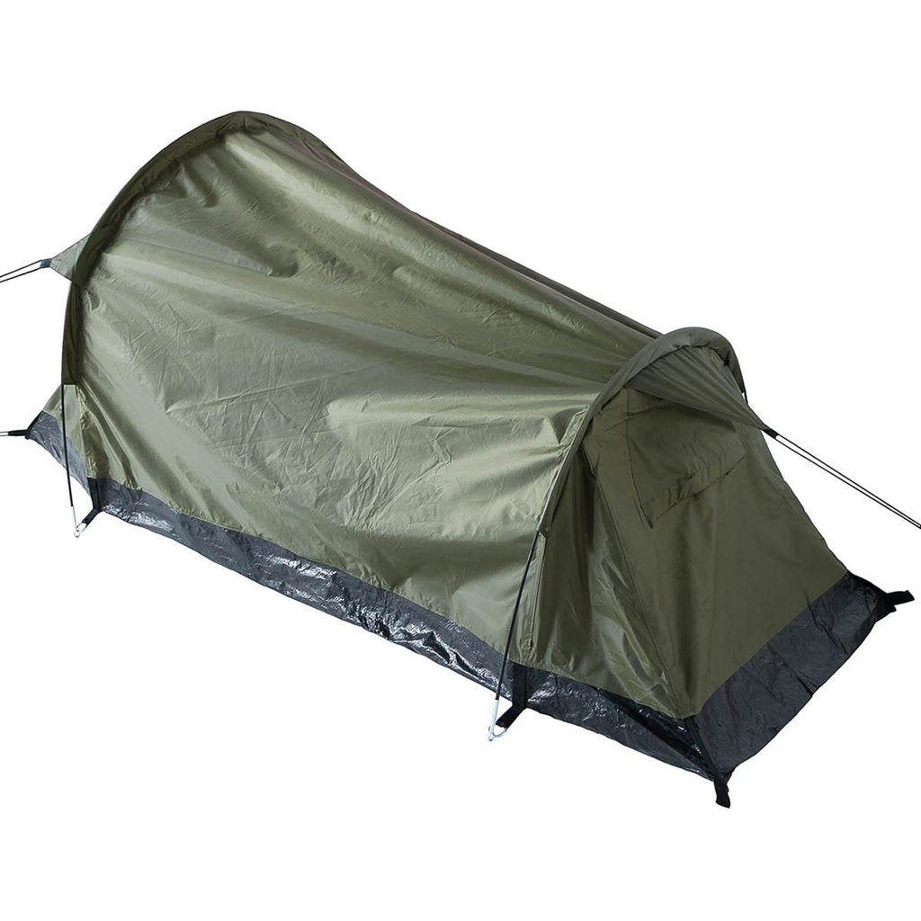 Tienda túnel Schwarzenberg verde con mosquitera y bolsa de transporte