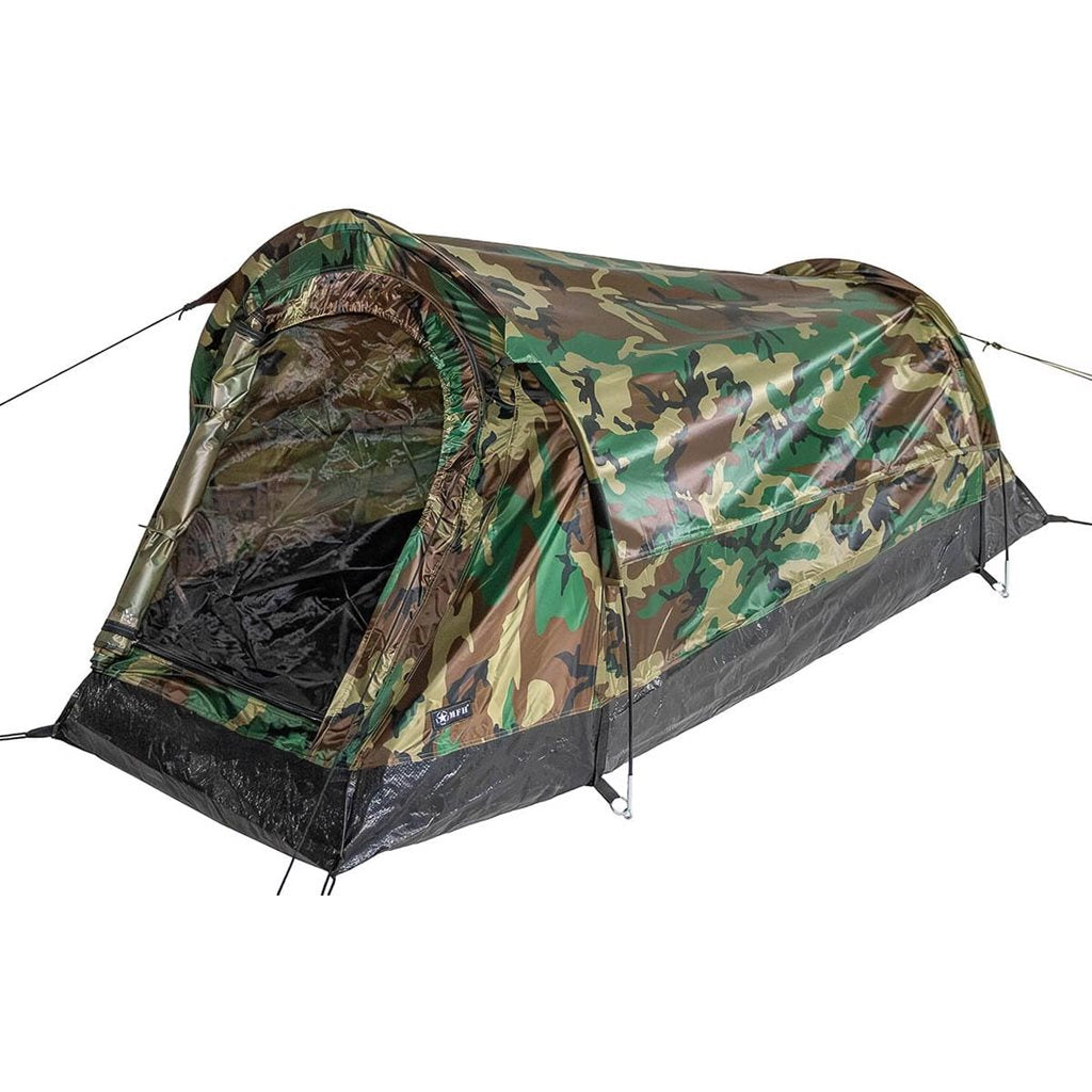 Tienda túnel Schwarzenberg verde con mosquitera y bolsa de transporte