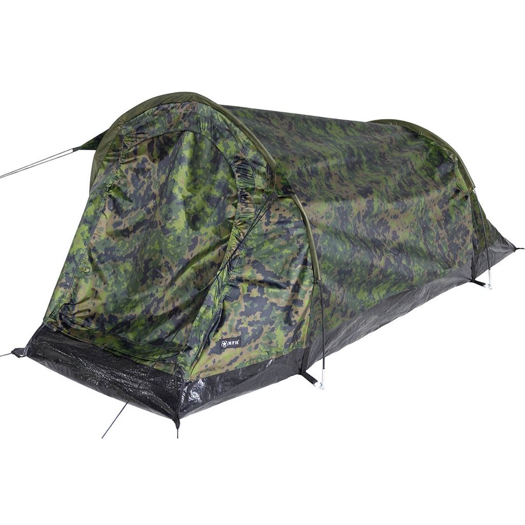 Tienda túnel Schwarzenberg verde con mosquitera y bolsa de transporte