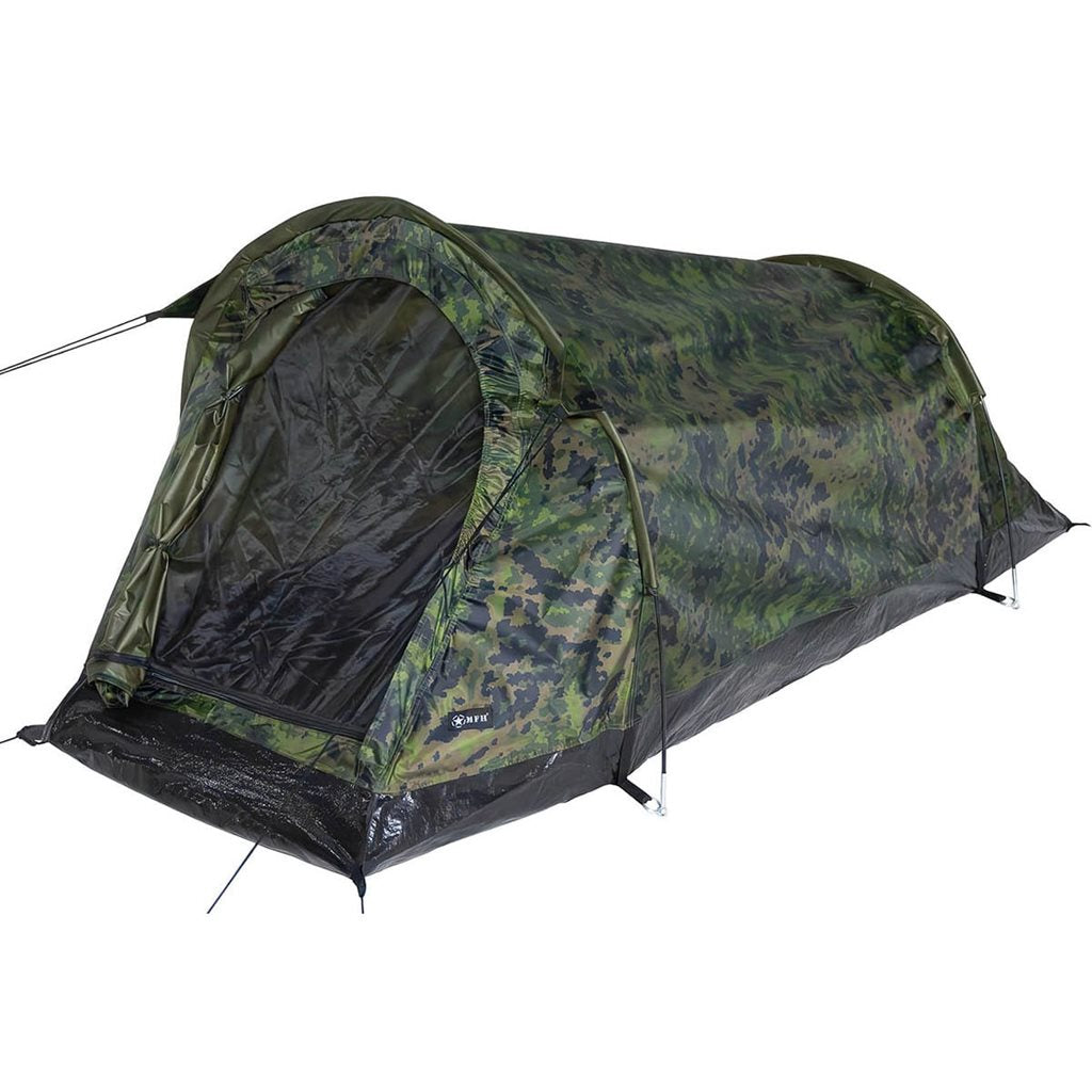 Tienda túnel Schwarzenberg verde con mosquitera y bolsa de transporte