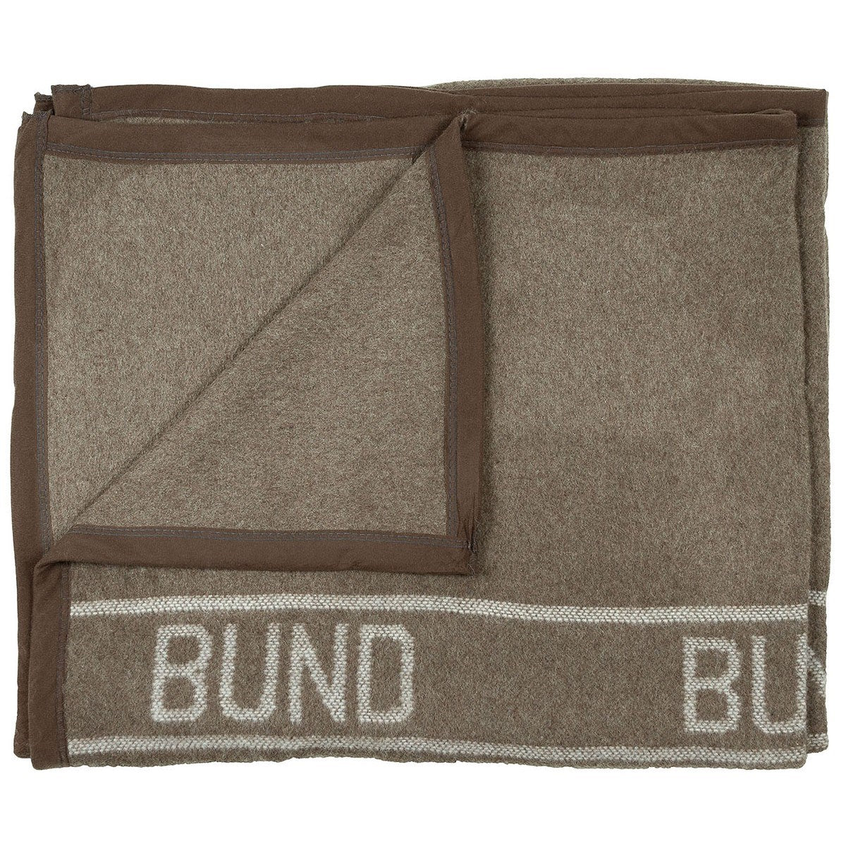 Manta de lana BUND 220x130 cm marrón verdoso