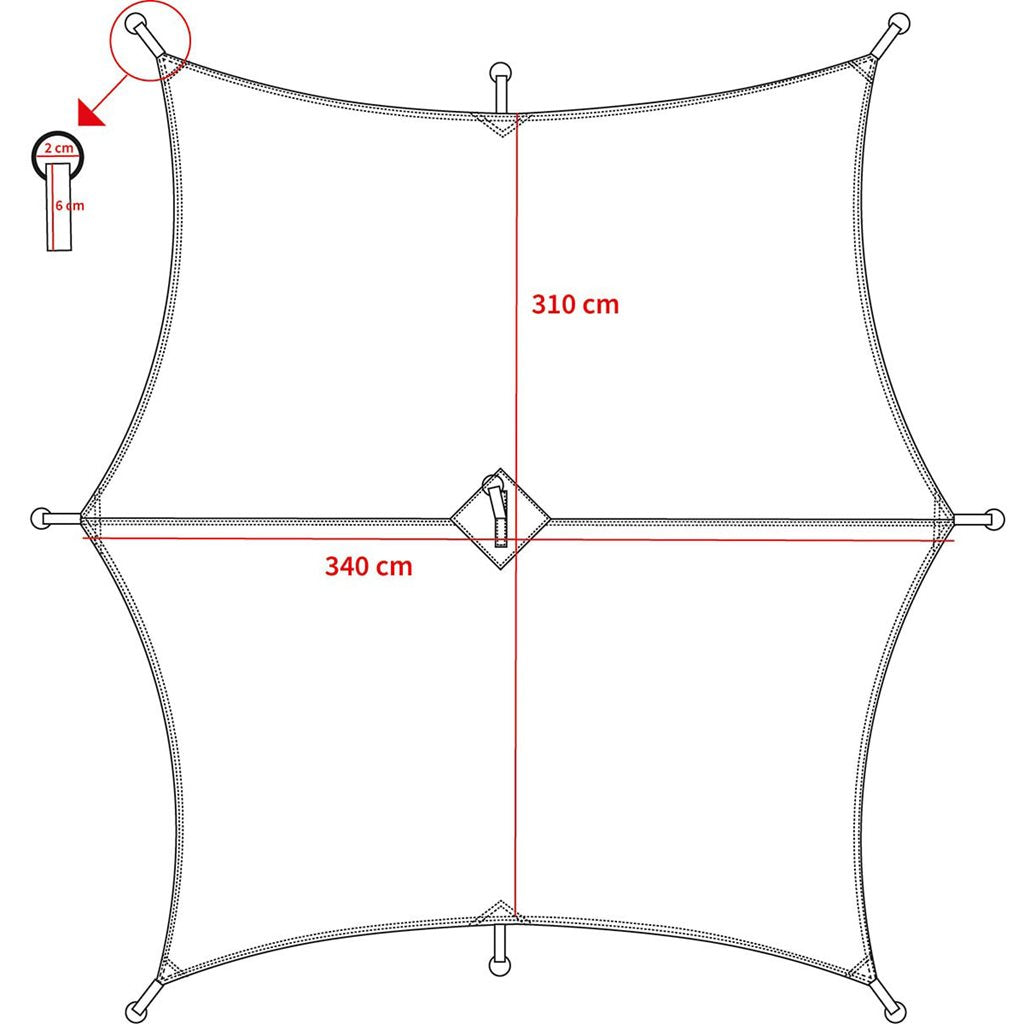 Imagen de la Lona impermeable Hexagon-Tarp 3,4 x 3,1 m verde