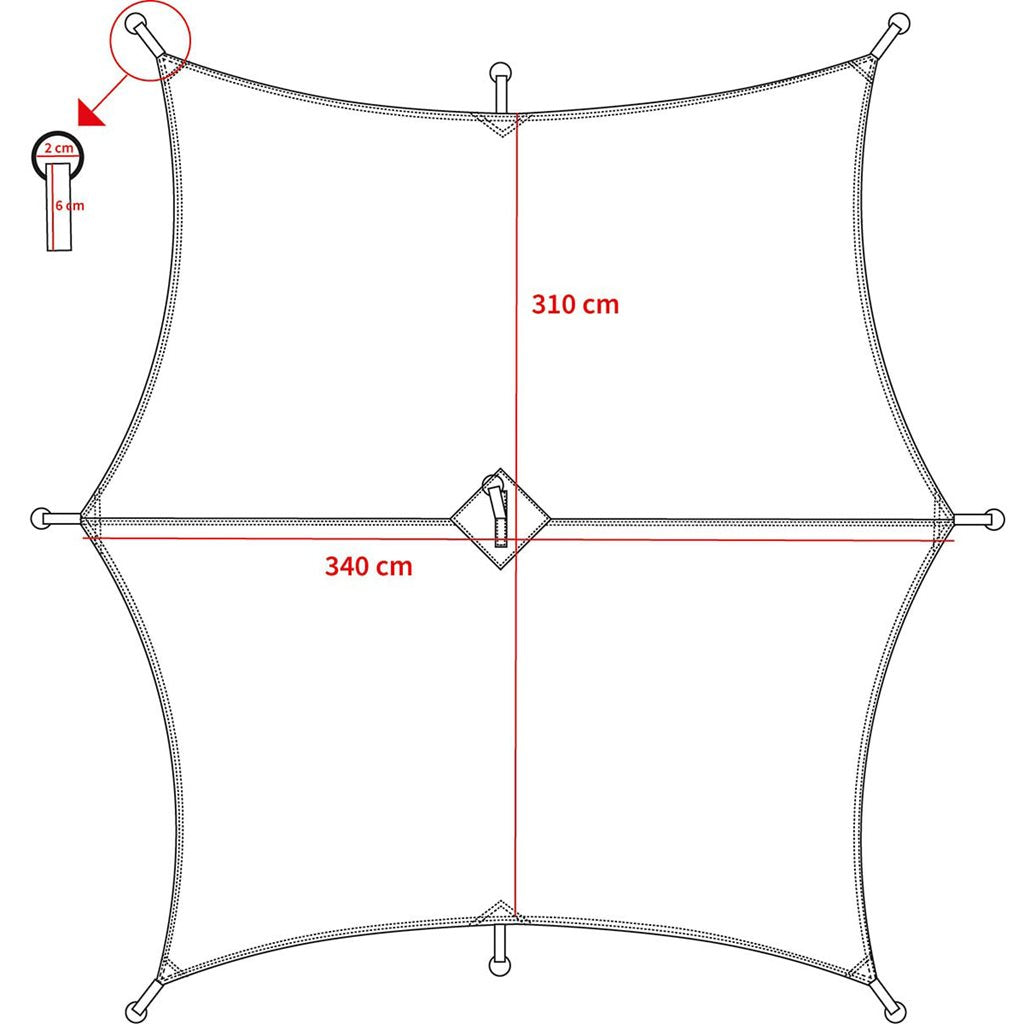 Imagen de la Lona impermeable Hexagon-Tarp 3,4 x 3,1 m verde