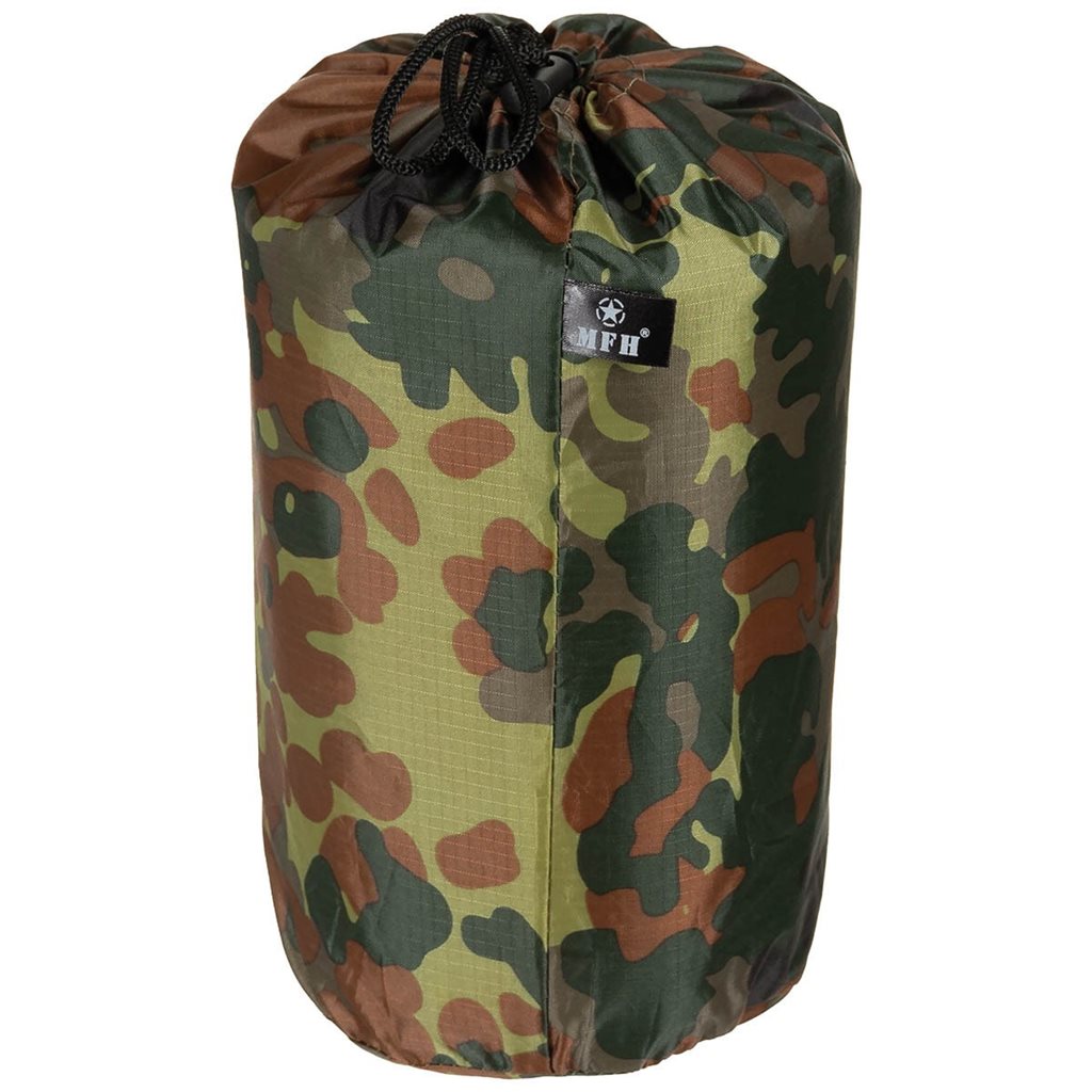 Lona impermeable Hexagon-Tarp 3,4×3,1 m FLECKTARN con 9 anillas, 8 piquetas y 8 cuerdas