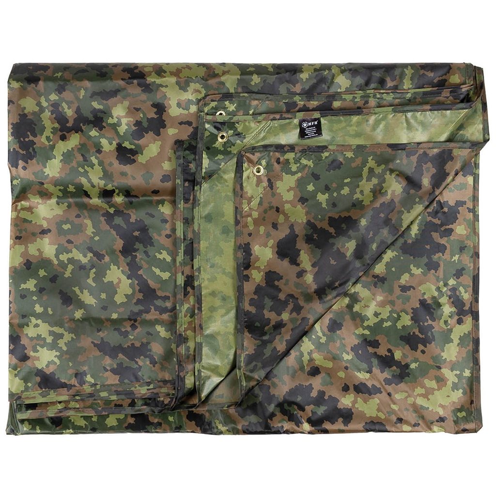 Lona impermeable camuflaje austríaco 03 300x300 cm en bolsa de transporte