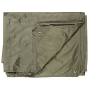 Lona impermeable ligera 3 x 5 m en color verde, 100% poliéster con recubrimiento PU 190T, peso 850 g