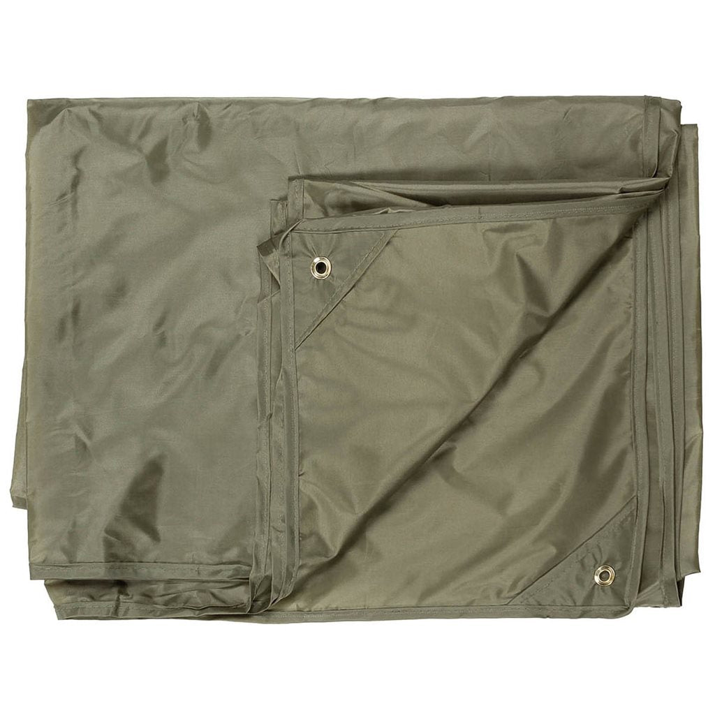Lona impermeable ligera 3 x 5 m en color verde, 100% poliéster con recubrimiento PU 190T, peso 850 g