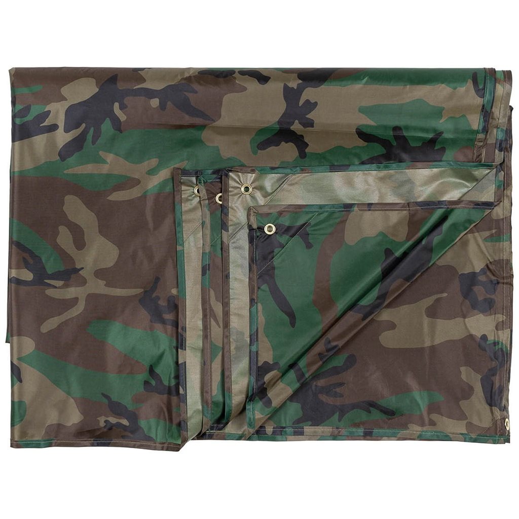 Lona impermeable ligera 3 x 5 m en color verde, 100% poliéster con recubrimiento PU 190T, peso 850 g