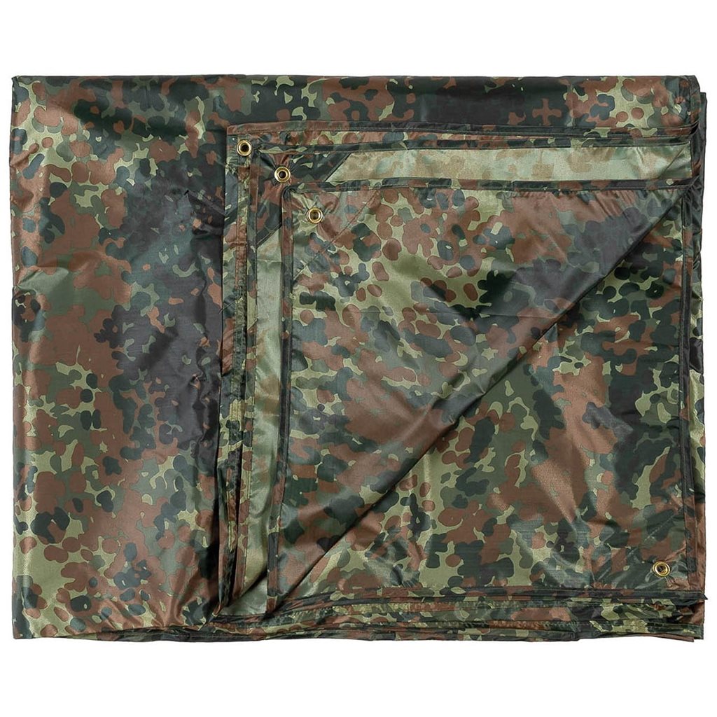 Lona impermeable ligera 3 x 5 m en color verde, 100% poliéster con recubrimiento PU 190T, peso 850 g