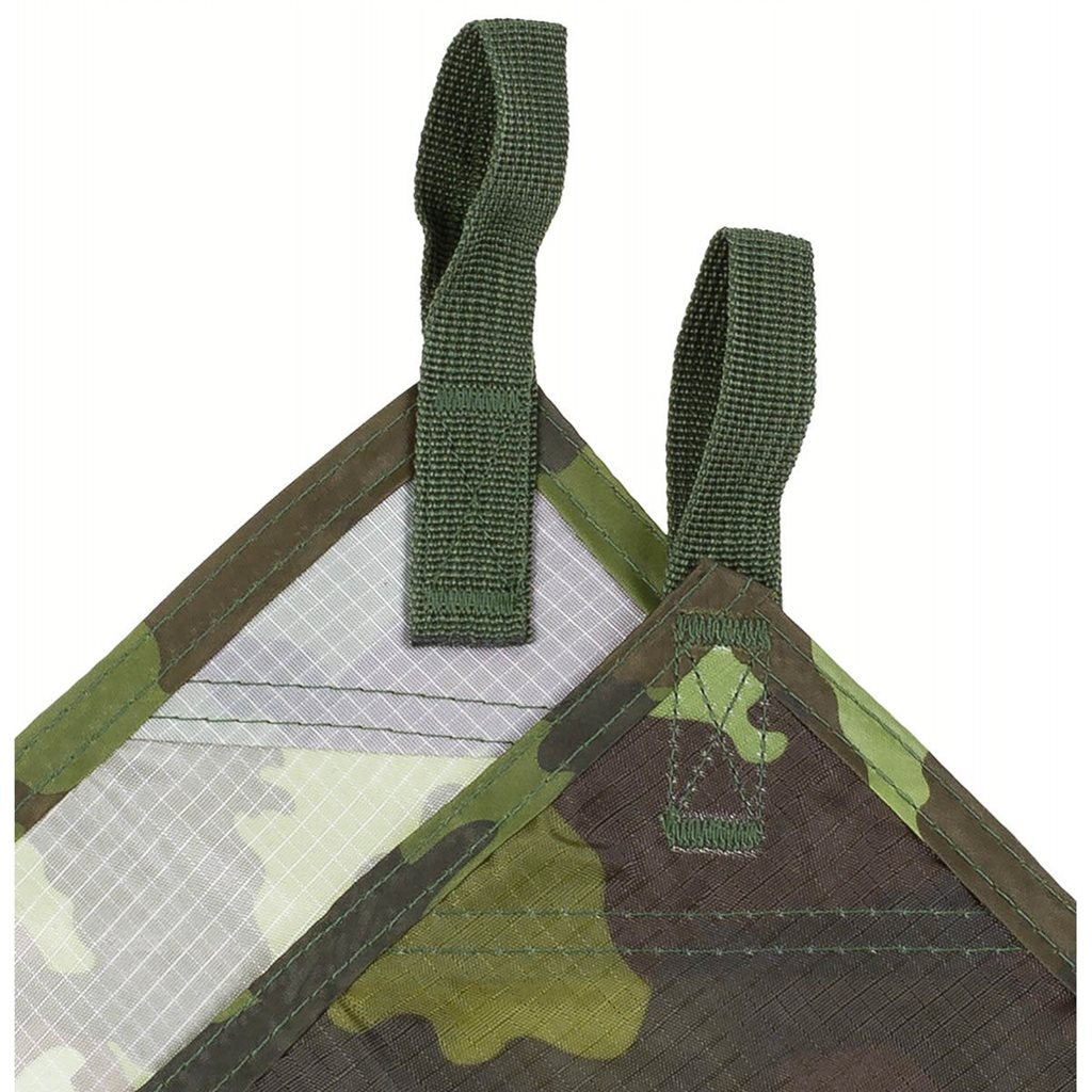 Lona TARP EXTREM 3 x 3 m Flecktarn, poliéster rip-stop con recubrimiento PU y anillas