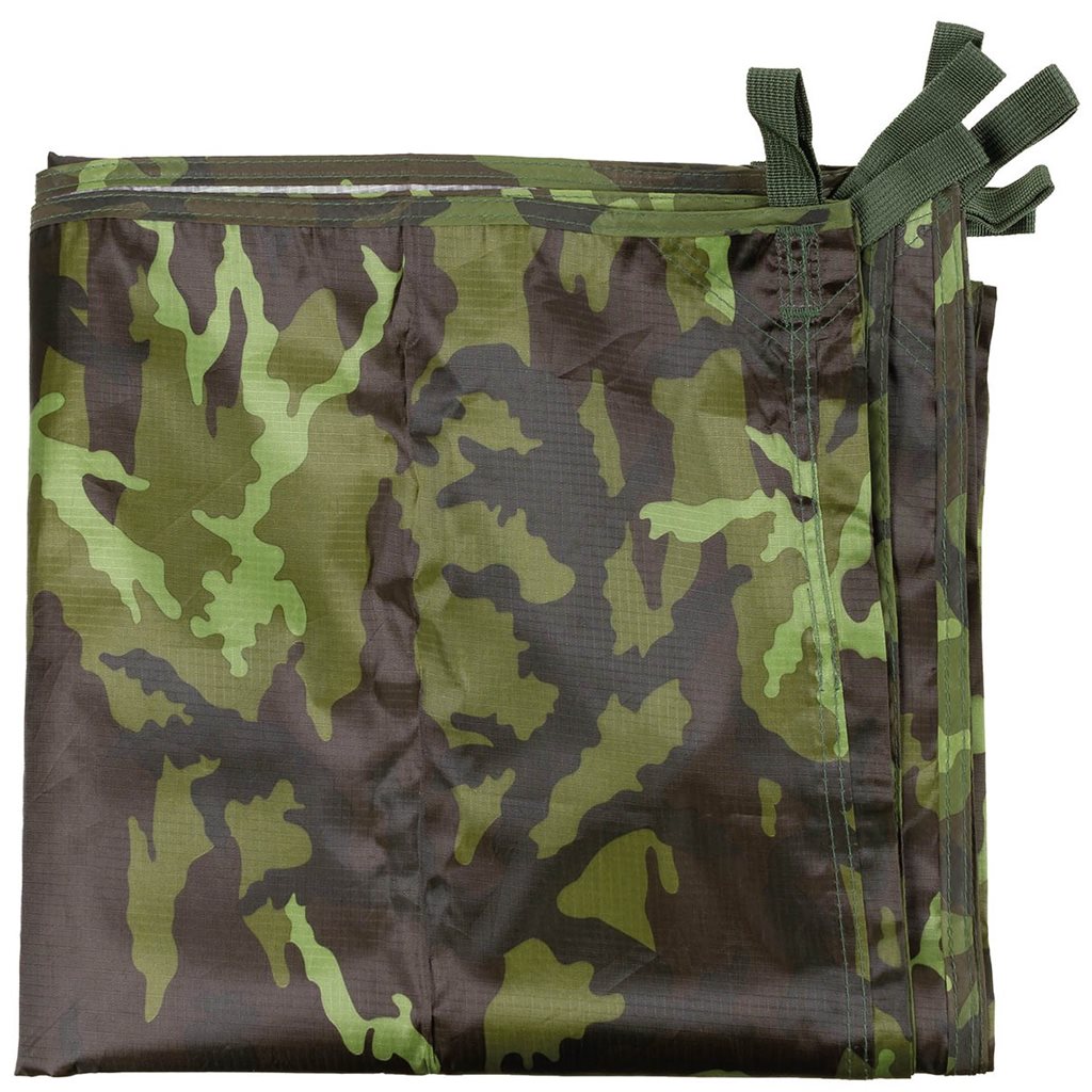 Lona TARP EXTREM 3 x 3 m Flecktarn, poliéster rip-stop con recubrimiento PU y anillas