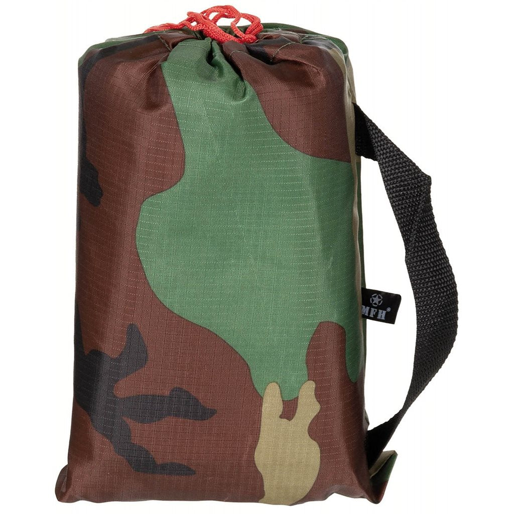 Lona TARP EXTREM 3 x 3 m Flecktarn, poliéster rip-stop con recubrimiento PU y anillas