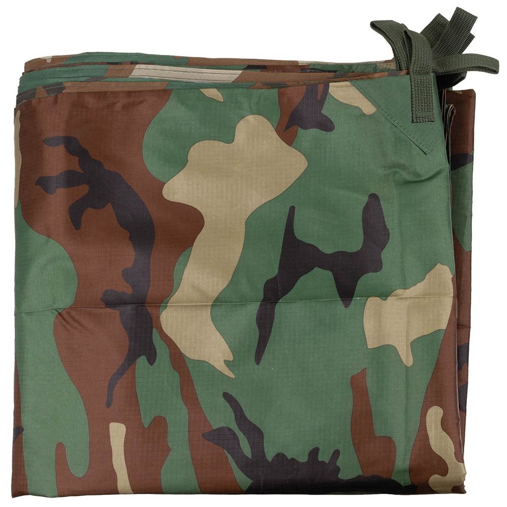 Lona TARP EXTREM 3 x 3 m Flecktarn, poliéster rip-stop con recubrimiento PU y anillas