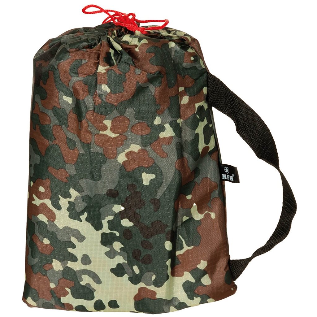 Lona TARP EXTREM 3 x 3 m Flecktarn, poliéster rip-stop con recubrimiento PU y anillas