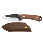 Cuchillo de caza NATURAL full tang con acabado de hoja tipo hierro martillado