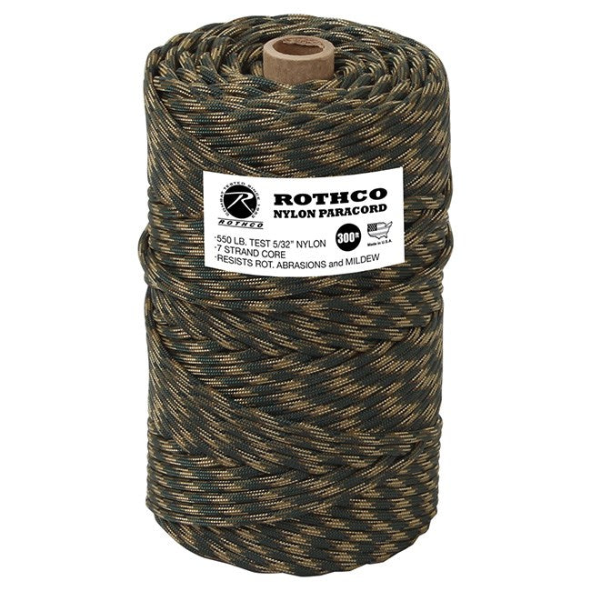 Paracord 550 lb en carrete, nylon 4 mm, 90 m, color verde