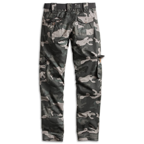 Pantalones de mujer PREMIUM SLIMMY WOODLAND con cinturón y bolsillos