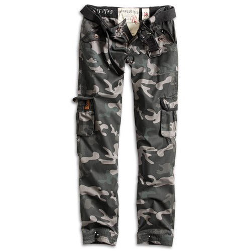 Pantalones de mujer PREMIUM SLIMMY WOODLAND con cinturón y bolsillos
